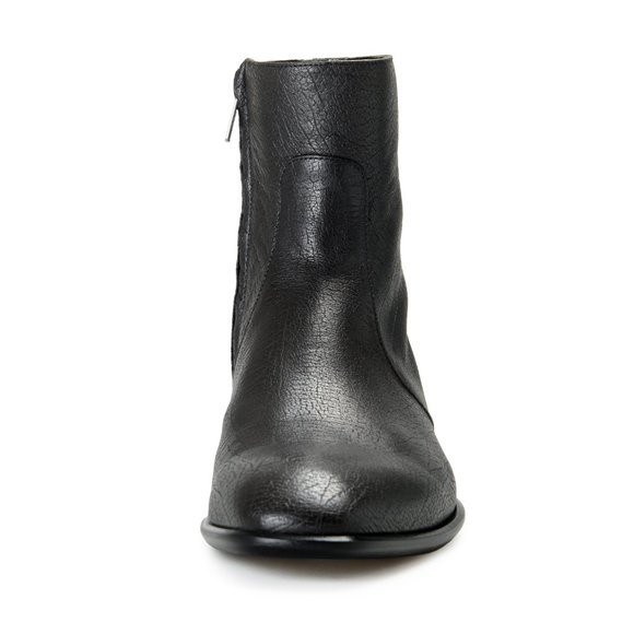 Roberto Cavalli Men\'s Off Black Textured Leather Ankle Boots Shoes main image 8